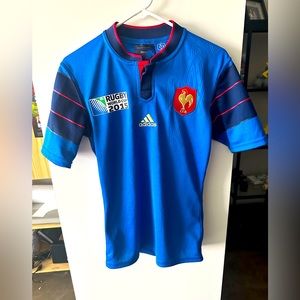 adidas France World Cup 2015 Rugby home shirt jersey Adidas size xs